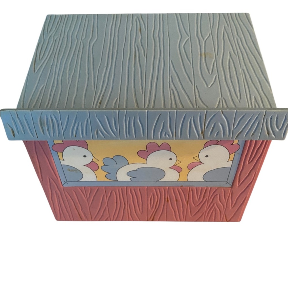 Vintage Chicken Farmhouse Recipe Box – Country Kitchen Decor plastic box